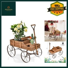 Charming Wooden Wagon Garden