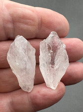 Satyaloka Azeztulite Quartz Natural Crystal Tumble Stone from India - 2 pieces