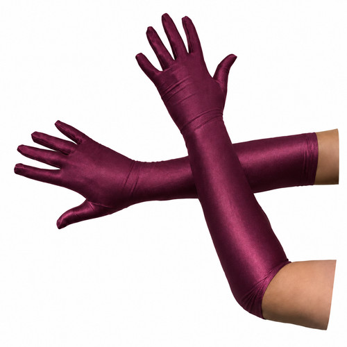 Ladies long burgundy opera - ladies,