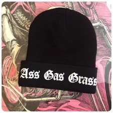 ASS GAS GRASS beanie racing