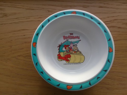 Flintstones acrylic bowls - flintstones,