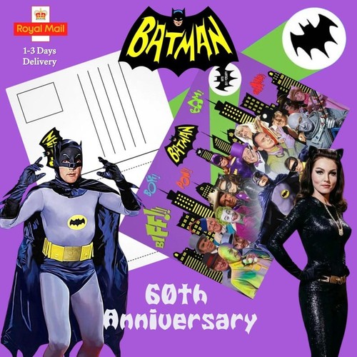 Batman 1966 postcard 60th - batman,