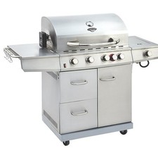 Uniflame Select 5 Burner and Side and Rotisserie Gas Grill