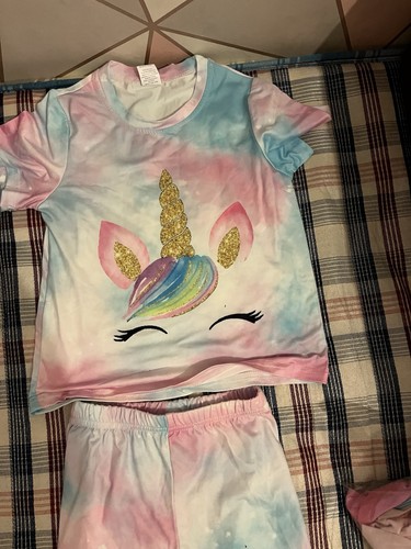Girls unicorn short - short, top