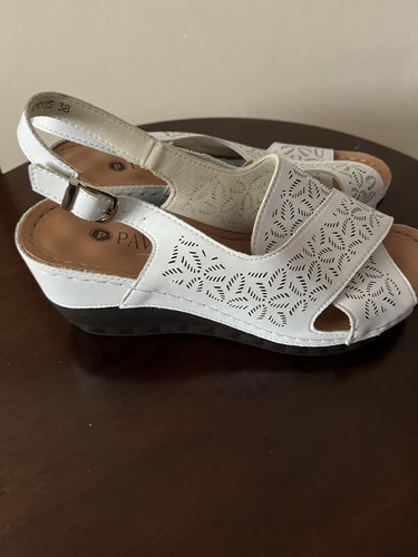 Ladies white pavers wedges - pavers,