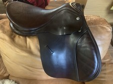 Harry Dabbs 17” GP Saddle Havana Brown XW Extra Wide - Ideal Show Working Hunter