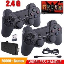 4K Retro Game Console 20000+ Video Game Stick +2x Wireless Controllers Plug&Play