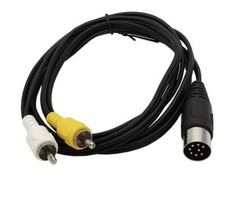 8Pin Din to 2 RCA Male Audio Cable For Musical Instrument Audio Equipment 1.8m