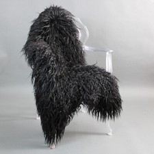NEW 100% Genuine CURLY Icelandic Sheepskin Rug Natural BLACK - Large