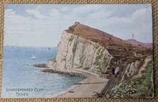 A.R Quinton Dover Shakespeare Cliff, Seaside, Kent, J. Salmon Postcard 1923