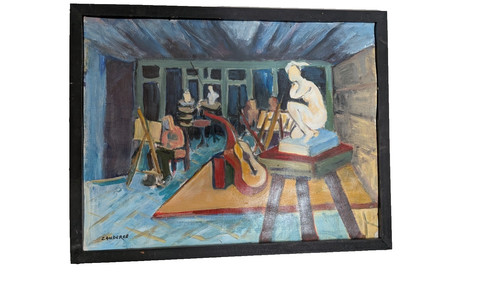 Original framed abstract