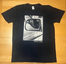 Honey Lung black band cotton t-shirt - Well worn - Gildan - Large