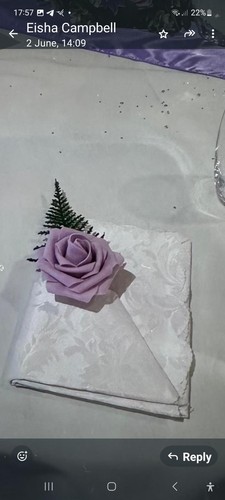 Large white damask servettes - large,