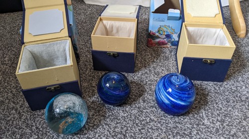 Glass paperweight ball bundle - glass,