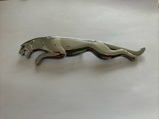 Jaguar XJ Badge Logo Emblem LEAPER Silver Chromed Plastic EW93-404D52-AB /BB