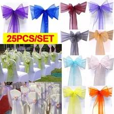 100/25PCS Organza Sashes Chair