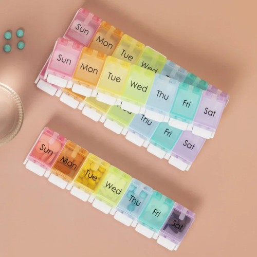 Flip push button pill box - flip, up