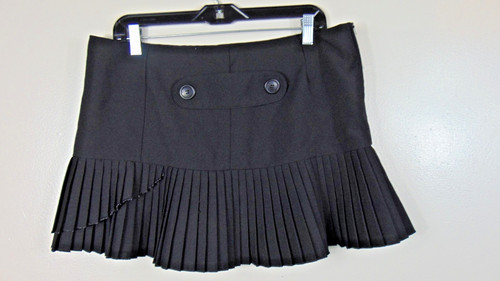 Y2k black pleaded mini skirt - black,