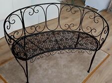 Metal Elegant Victorian-Style Decorative Garden Patio Bench with Back rest