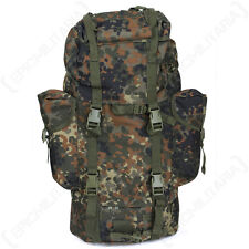 German Army Style Flecktarn 65L Rucksack - Military Backpack Bag Cadets Hiking