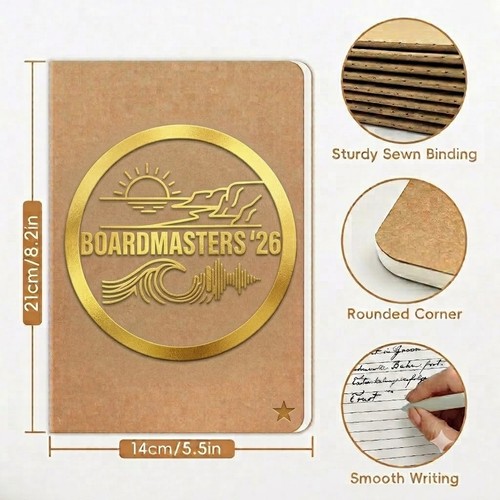 Boardmasters a5 notebook - ’26,