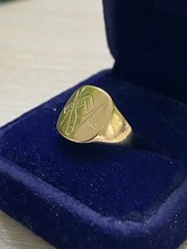 9ct Gold Gents Masonry Signet