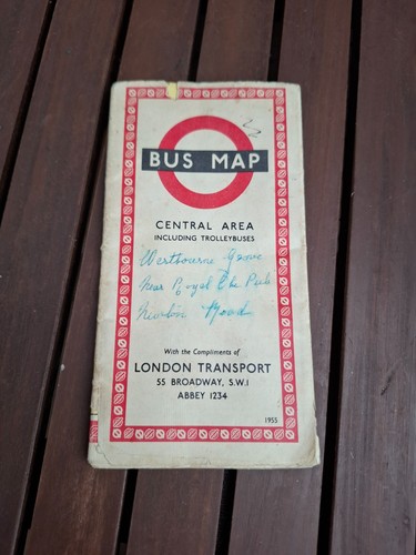 Vintage bus map central area - vintage,