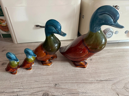 Set ceramic vintage ducks - 4,