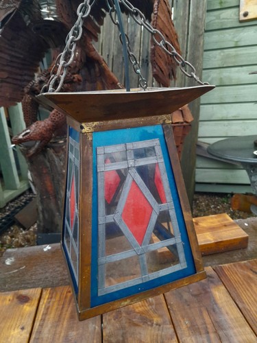 Vintage brass painted glass - brass,