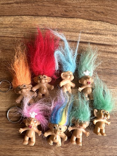 Vintage troll dolls keyrings - dolls,