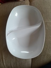 Vintage Olive Green Melmex Melaware Oval Divided Serving Dish. Campervan 