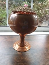 Vintage Copper Rose/ Pot Pourri Goblet 23 Cm