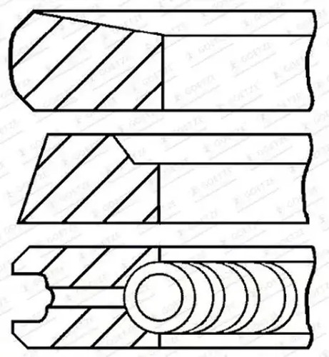 Piston ring set - , 08-422800-00
