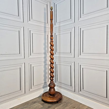 Vintage Oak Standard Lamp