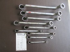 GORDON TOOLS SHEFFIELD 1/8 - 5/8 WHITWORTH offset ring spanners vtg