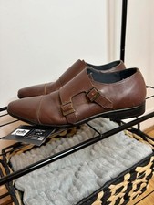 Borelli Brown Leather Double Monk Strap Shoes UK 7 – Smart Classic Style