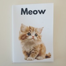 Meow cat notebook 7x10 - "meow", |