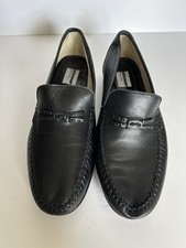 Stemar Italian Black Leather Smart Shoes UK Size 9.5