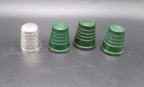 Vintage silver thimble - silver,