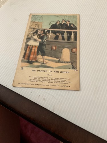 Edwardian song card postcard - song,