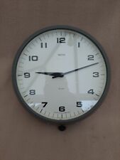 VINTAGE SMITHS DELHI 8 DAY GREY WALL CLOCK
