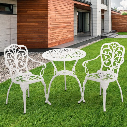White piece patio set - 3,