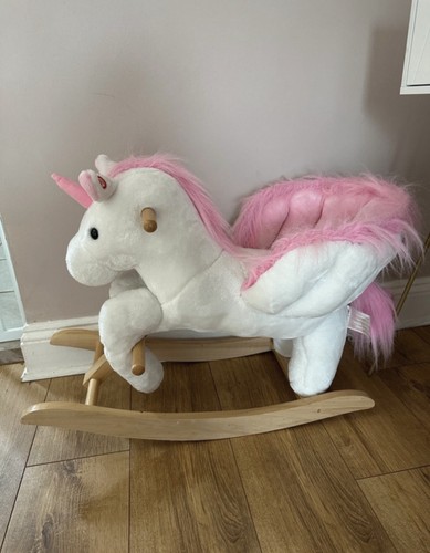 Kids wooden rocking - wooden, unicorn