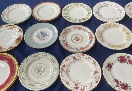 Pretty floral tea salad plates - floral,