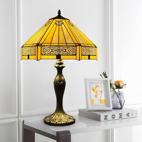 Yellow hexagon tiffany - yellow, inch