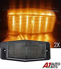 Amber Double Burner Pole Marker LED Smoked Light X2 Retro For Scania Truck Lorry