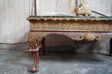 Antique George II Marble Topped Giltwood & Gesso Low Table c.1740