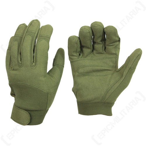 Olive green gloves - gloves,