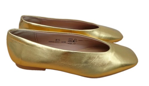 Size 4 5 gold leather - s,