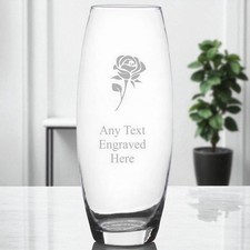 Personalised engraved rose - personalised,